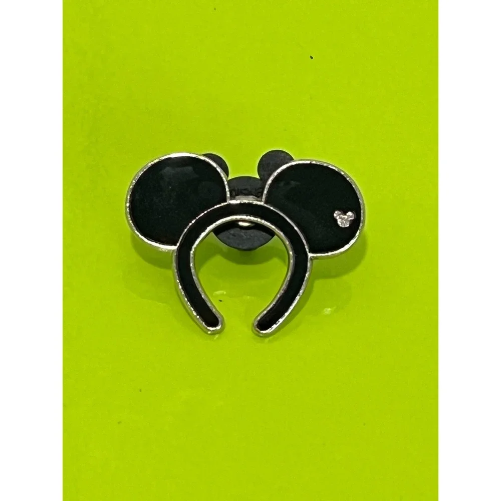 Disney Parks Mickey Mouse Ear Headband Black Enamel Trading Pin Hidden EUC
